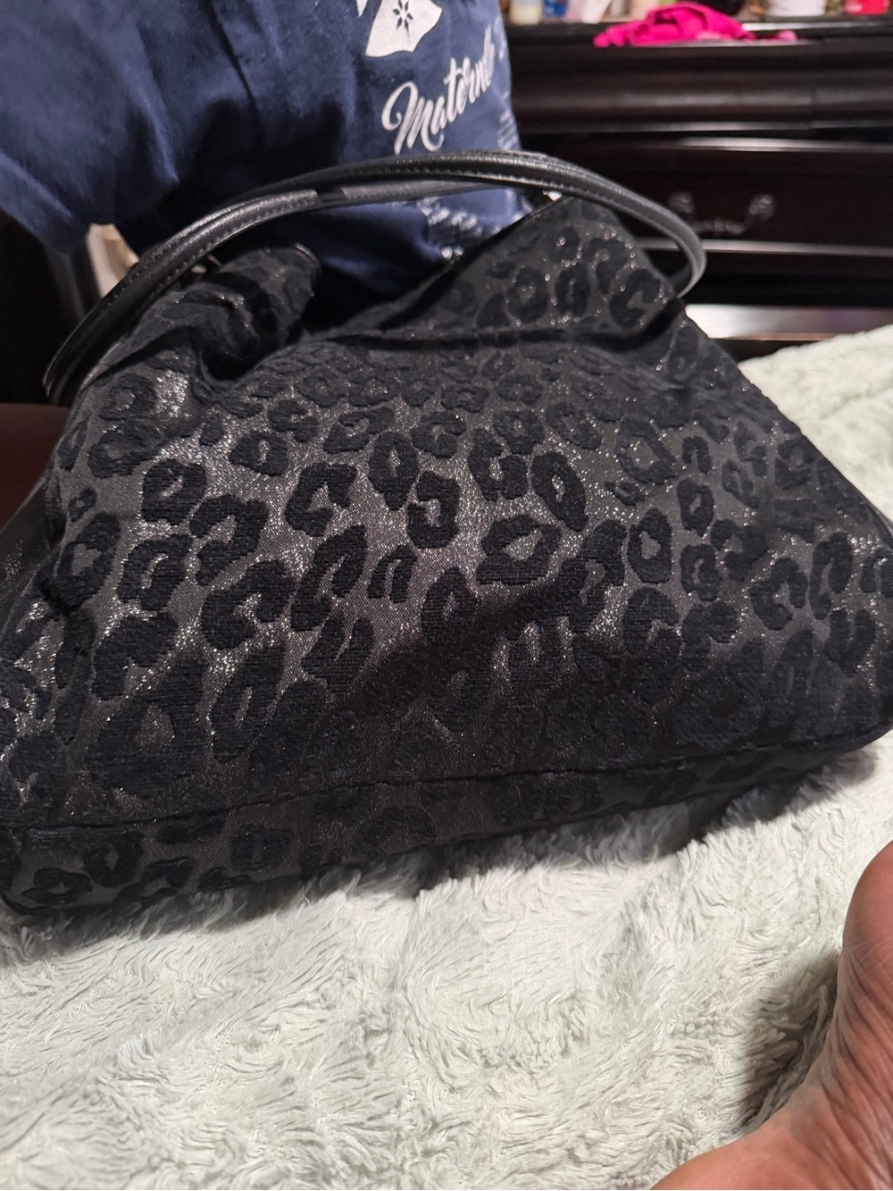 Coach Madison Chenille Ocelot Fabric North/South Tote 26639 with Dust Bag